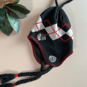 Chicago Blackhawks Cozy Fuzzy Fringe Winter Hat